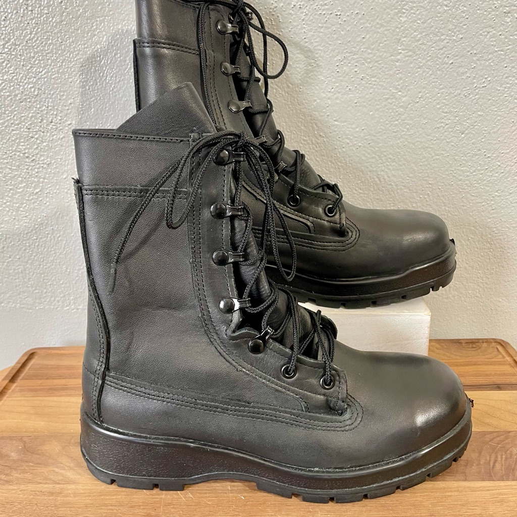 Belleville Steel Toe Combat Boots Vibram Black Leather Tactical Work 8 Unisex